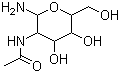 结构式 CAS# 4229-38-3, 2-乙酰氨基-1-氨基-1,2-二脱氧-beta-D-吡喃葡萄糖