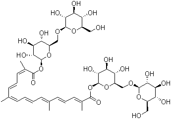 结构式 CAS# 42553-65-1, 西红花苷