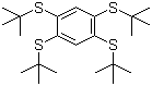 结构式 CAS# 447463-65-2, 1,2,4,5-四(叔丁硫基)苯
