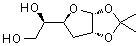 structure of CAS# 4494-96-6, 3-Deoxy-1,2-O-(1-methylethylidene)-alpha-D-ribo-hexofuranose