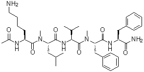 structure of CAS# 461640-33-5, N2-Acetyl-L-lysyl-N-methyl-L-leucyl-L-valyl-N-methyl-L-phenylalanyl-L-phenylalaninamide