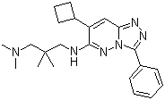 structure of CAS# 473382-39-7, N3-(7-Cyclobutyl-3-phenyl-1,2,4-triazolo[4,3-b]pyridazin-6-yl)-N1,N1,2,2-tetramethyl-1,3-propanediamine