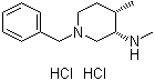 structure of CAS# 477600-68-3, cis-1-Benzyl-N-methyl-4-methylpiperidin-3-amine dihydrochloride;(3R,4R)-rel-N,4-Dimethyl-1-(phenylmethyl)-3-piperidinamine dihydrochloride