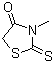 结构式 CAS# 4807-55-0, 3-甲基罗丹宁; 3-甲基-2-硫酮-1,3-噻唑啉-4-酮