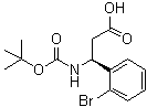structure of CAS# 500770-75-2, (betaS)-2-Bromo-beta-[[(1,1-dimethylethoxy)carbonyl]amino]benzenepropanoic acid