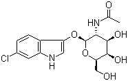 structure of CAS# 501432-61-7, 6-Chloro-1H-indol-3-yl 2-(acetylamino)-2-deoxy-beta-D-galactopyranoside
