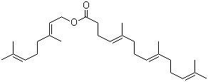 structure of CAS# 51-77-4, Gefarnate;[(2E)-3,7-Dimethylocta-2,6-dienyl] (4E,8E)-5,9,13-trimethyltetradeca-4,8,12-trienoate