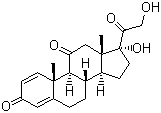 结构式 CAS# 53-03-2, 泼尼松; 强的松; 去氢可的松