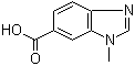 结构式 CAS# 53484-18-7, 1-甲基苯并咪唑-6-羧酸