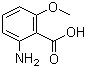 结构式 CAS# 53600-33-2, 2-氨基-6-甲氧基苯甲酸