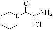 2-Amino-1-piperidin-1-ylethanone hydrochloride molecular structure (CAS 5437-48-9)