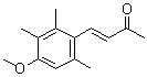 structure of CAS# 54757-47-0, 4-(4-Methoxy-2,3,6-trimethylphenyl)but-3-en-2-one;4-(4-Methoxy-2,3,6-trimethylphenyl)-3-buten-2-one