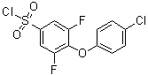 structure of CAS# 549547-34-4, 4-(4-Chlorophenoxy)-3,5-difluorobenzenesulfonyl chloride