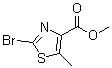 结构式 CAS# 56355-61-4, 2-溴-5-甲基噻唑-4-羧酸甲酯