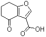 structure of CAS# 56671-28-4, 4,5,6,7-Tetrahydro-4-oxo-3-benzofurancarboxylic acid;4-Oxo-4,5,6,7-tetrahydrobenzofuran-3-carboxylic acid; 4-Oxo-4,5,6,7-tetrahydrocoumarone-3-carboxylic acid