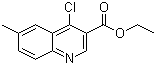 结构式 CAS# 56824-87-4, 4-氯-6-甲基-3-喹啉羧酸乙酯