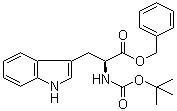 结构式 CAS# 57229-67-1, N-叔丁氧羰基-L-色氨酸苄酯