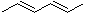 structure of CAS# 592-46-1, 2,4-Hexadiene;1,4-Dimethylbutadiene; Bipropenyl; Dipropenyl; NSC 74169