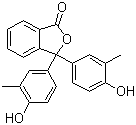 structure of CAS# 596-27-0, o-Cresolphthalein;3,3-Bis(4-hydroxy-3-methylphenyl)-1(3H)-isobenzofuranone