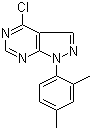 结构式 CAS# 610277-86-6, 4-氯-1-(2,4-二甲基苯基)吡唑并[3,4-d]嘧啶
