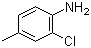 structure of CAS# 615-65-6, 2-Chloro-4-methylaniline;4-Amino-3-chlorotoluene; 2-Chloro-p-toluidine