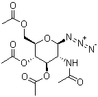 structure of CAS# 6205-69-2, 2-Acetamido-2-deoxy-3,4,6-tri-O-acetyl-beta-D-glucopyranosyl azide