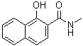 structure of CAS# 62353-81-5, 1-Hydroxy-N-methyl-2-naphthalenecarboxamide;2-Methylcarbamoyl-1-naphthol; N-Methyl-1-hydroxy-2-naphthamide