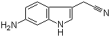 structure of CAS# 629662-49-3, 6-Amino-1H-indole-3-acetonitrile;(6-Amino-1H-indol-3-yl)acetonitrile