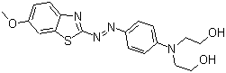 structure of CAS# 6373-93-9, Disperse Red 58;Miketon Fast Pink FR; Miketon Polyester Pink FR; 2,2'-[[4-[2-(6-Methoxy-2-benzothiazolyl)diazenyl]phenyl]imino]bisethanol
