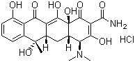 Tetracycline hydrochloride molecular structure (CAS 64-75-5)