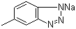 结构式 CAS# 64665-57-2, 甲基苯骈三氮唑钠盐; 甲基苯骈三氮唑钠