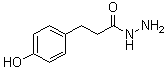 structure of CAS# 65330-63-4, 3-(4-Hydroxyphenyl)propionylhydrazide;p-Hydroxyphenylpropionylhydrazide