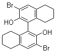 结构式 CAS# 65355-08-0, (1R)-3,3'-二溴-5,5',6,6',7,7',8,8'-八氢-[1,1'-联萘]-2,2'-二醇