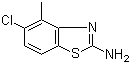 结构式 CAS# 65373-18-4, 2-氨基-5-氯-4-甲基苯并噻唑
