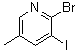 结构式 CAS# 65550-82-5, 2-溴-3-碘-5-甲基吡啶