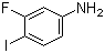 结构式 CAS# 656-66-6, 3-氟-4-碘苯胺
