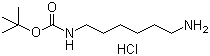 结构式 CAS# 65915-94-8, N-叔丁氧羰基-1,6-己二胺盐酸盐
