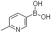 结构式 CAS# 659742-21-9, 2-甲基-5-吡啶硼酸; 6-甲基吡啶-3-硼酸