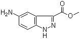 structure of CAS# 660411-95-0, 5-Amino-1H-indazole-3-carboxylic acid methyl ester