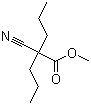 structure of CAS# 66546-92-7, 2-Cyano-2-propylpentanoic acid methyl ester