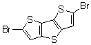 structure of CAS# 67061-69-2, 2,6-Dibromodithieno[3,2-b:2',3'-d]thiophene