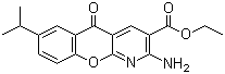structure of CAS# 68301-99-5, Ethyl 2-amino-7-isopropyl-5-oxo-5H-[1]benzopyrano[2,3-b]pyridine-3-carboxylate;2-Amino-7-(1-methylethyl)-5-oxo-5H-[1]benzopyrano[2,3-b]pyridine-3-carboxylic acid ethyl ester