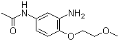 structure of CAS# 68385-79-5, 3-Amino-4-methoxyethoxyacetanilide;N-[3-Amino-4-(2-methoxyethoxy)phenyl]acetamide