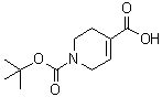 结构式 CAS# 70684-84-3, 1-(叔丁氧羰基)-1,2,3,6-四氢吡啶-4-羧酸