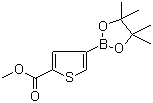 结构式 CAS# 709648-80-6, 2-甲氧基甲酰基噻吩-4-硼酸频哪醇酯; 4-(4,4,5,5-四甲基-1,3,2-二噁硼烷基)噻吩-2-甲酸甲酯