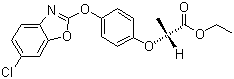 结构式 CAS# 71283-80-2, 精恶唑禾草灵; (R)-2-[4-(6-氯-1,3-苯并噁唑-2-氧基)苯氧基]丙酸乙酯