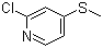 结构式 CAS# 71506-83-7, 2-氯-4-(甲硫基)吡啶