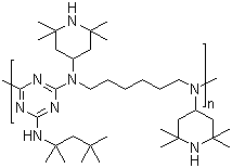 structure of CAS# 71878-19-8, Chimassorb 944;HALS HS-944; Poly[[6-[(1,1,3,3-tetramethylbutyl)amino]-s-triazine-2,4-diyl]-[(2,2,6,6-tetramethyl-4-piperidyl)imino]-hexamethylene-[(2,2,6,6-tetramethyl-4-piperidyl)imino]]