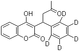 结构式 CAS# 75472-93-4, 4-羟基-3-[3-氧代-1-(苯基-D5)丁基]-2H-1-苯并吡喃-2-酮