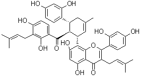 结构式 CAS# 76472-87-2, 桑白皮素 A